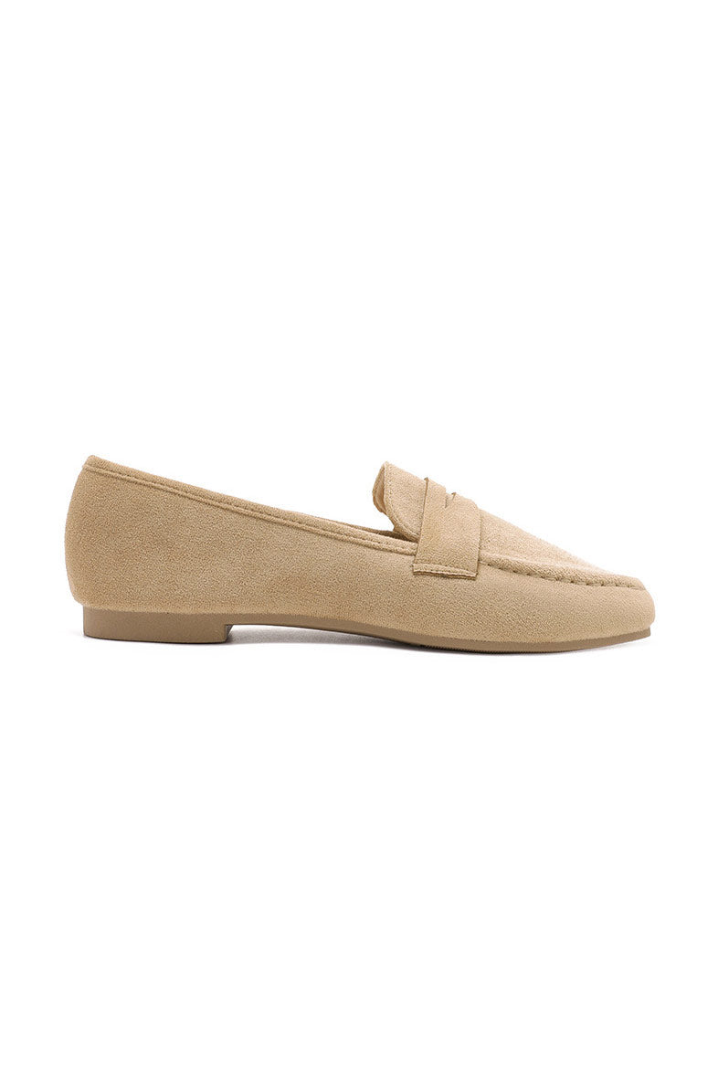Kallie Camel Suedette Loafers