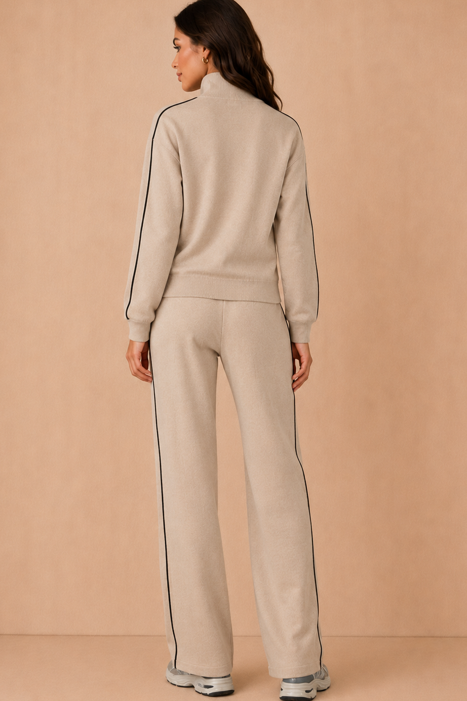 Katie Taupe Half Zip Tracksuit
