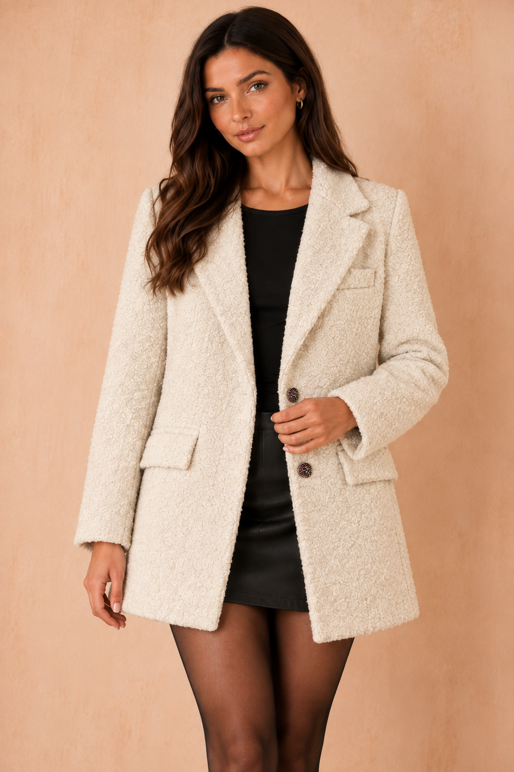 Keyla Cream Wool Blazer