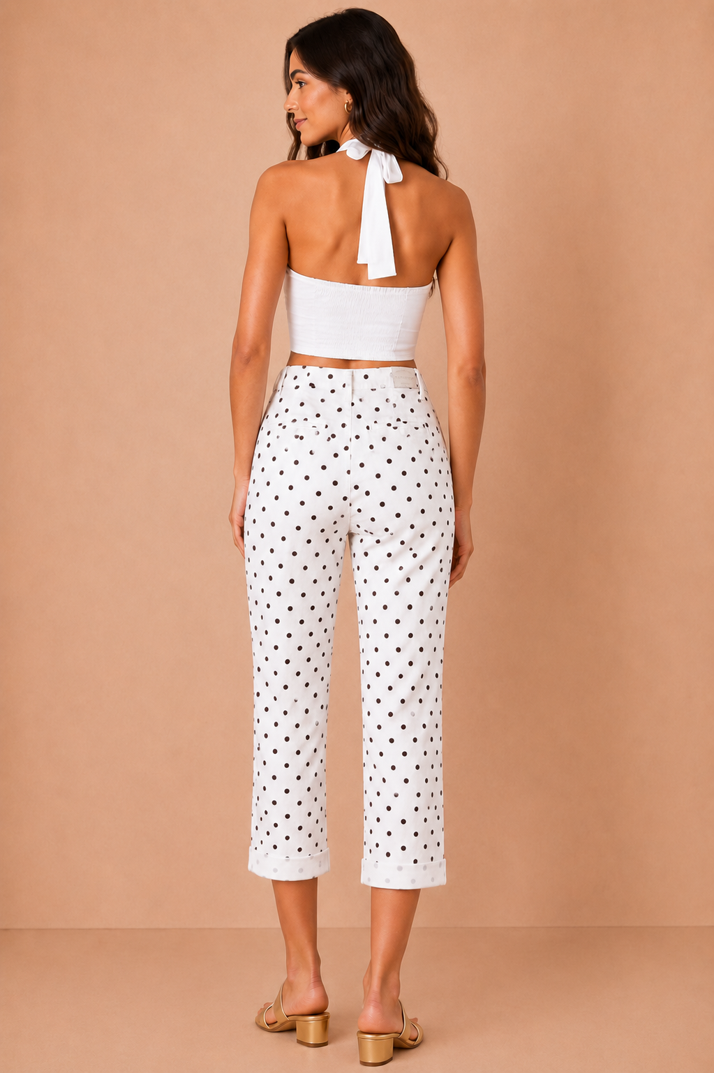 Lennon Cream Polka Dot Jeans
