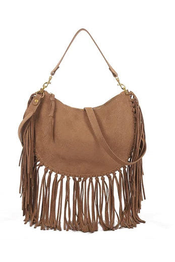 Leo Tan Suedette Tassel Bag
