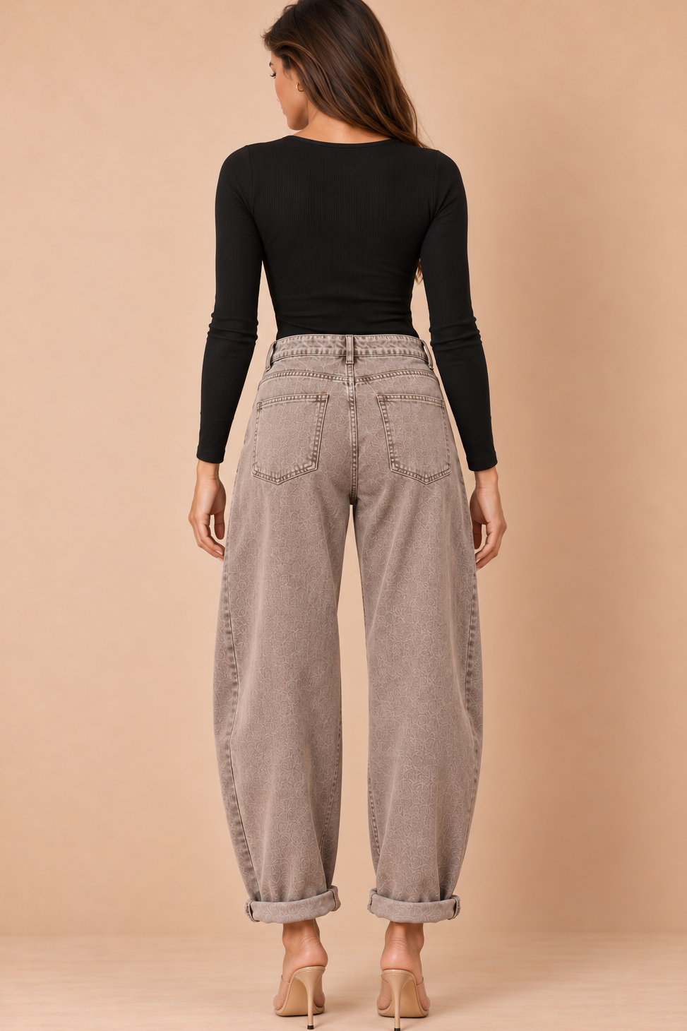 Logan Taupe Wash Balloon Jeans