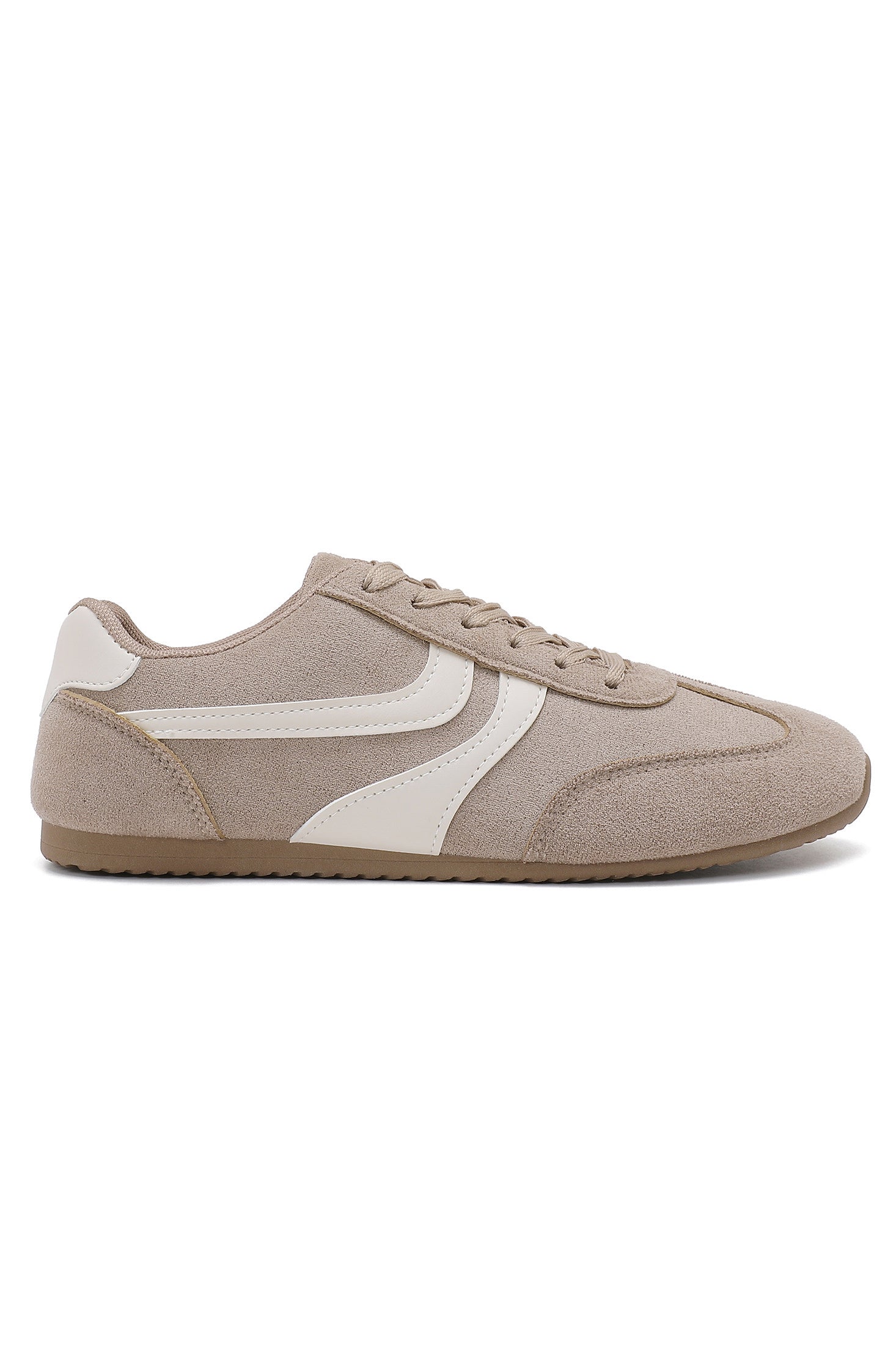 Maeve Taupe Suedette Trainers