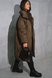 Meg Chocolate Quilted Duvet Coat