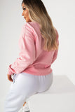 Neesha Pink Oversized Sweatshirt