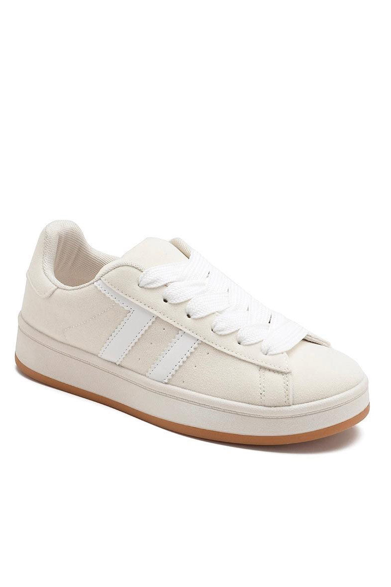 Nell Cream Suedette Trainers