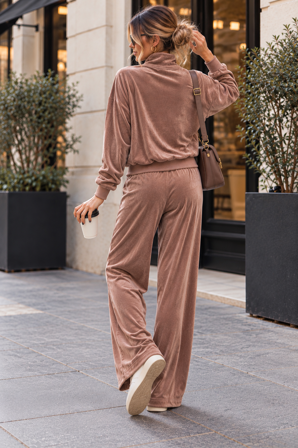 Neveda Mauve Velour Tracksuit