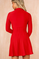 Novaleigh Red Fine Knit Skater Dress