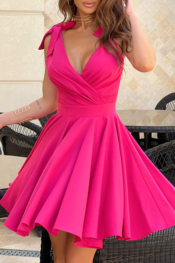 Nyra Cerise Pink Sleeveless Dress