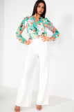 Oonagh White Wide Leg Trousers