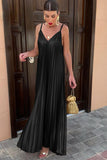 Orah Black Pleated Dress