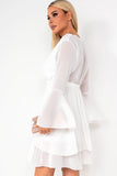 Oreta White Chiffon Dress