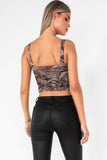 Orlanda Taupe Ruched Crop Top