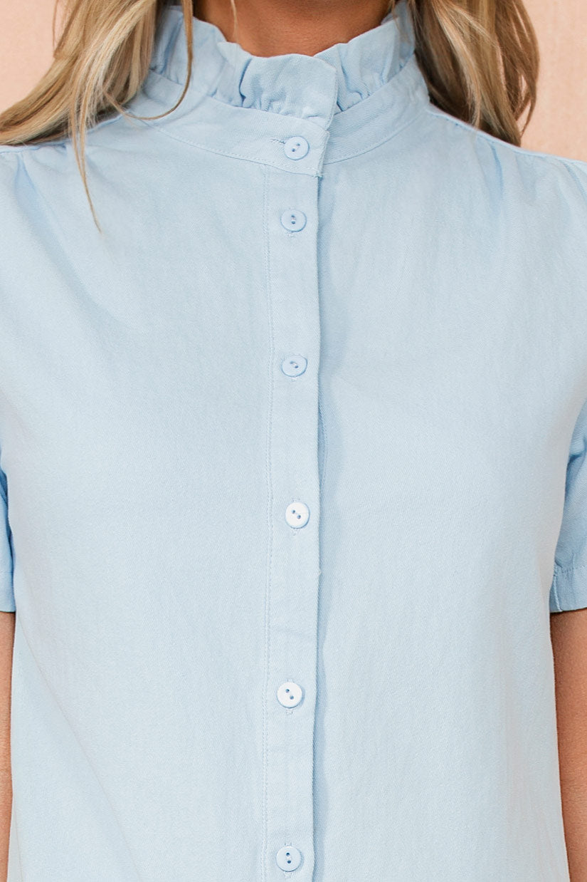 Peggy Blue Cotton Smock Dress
