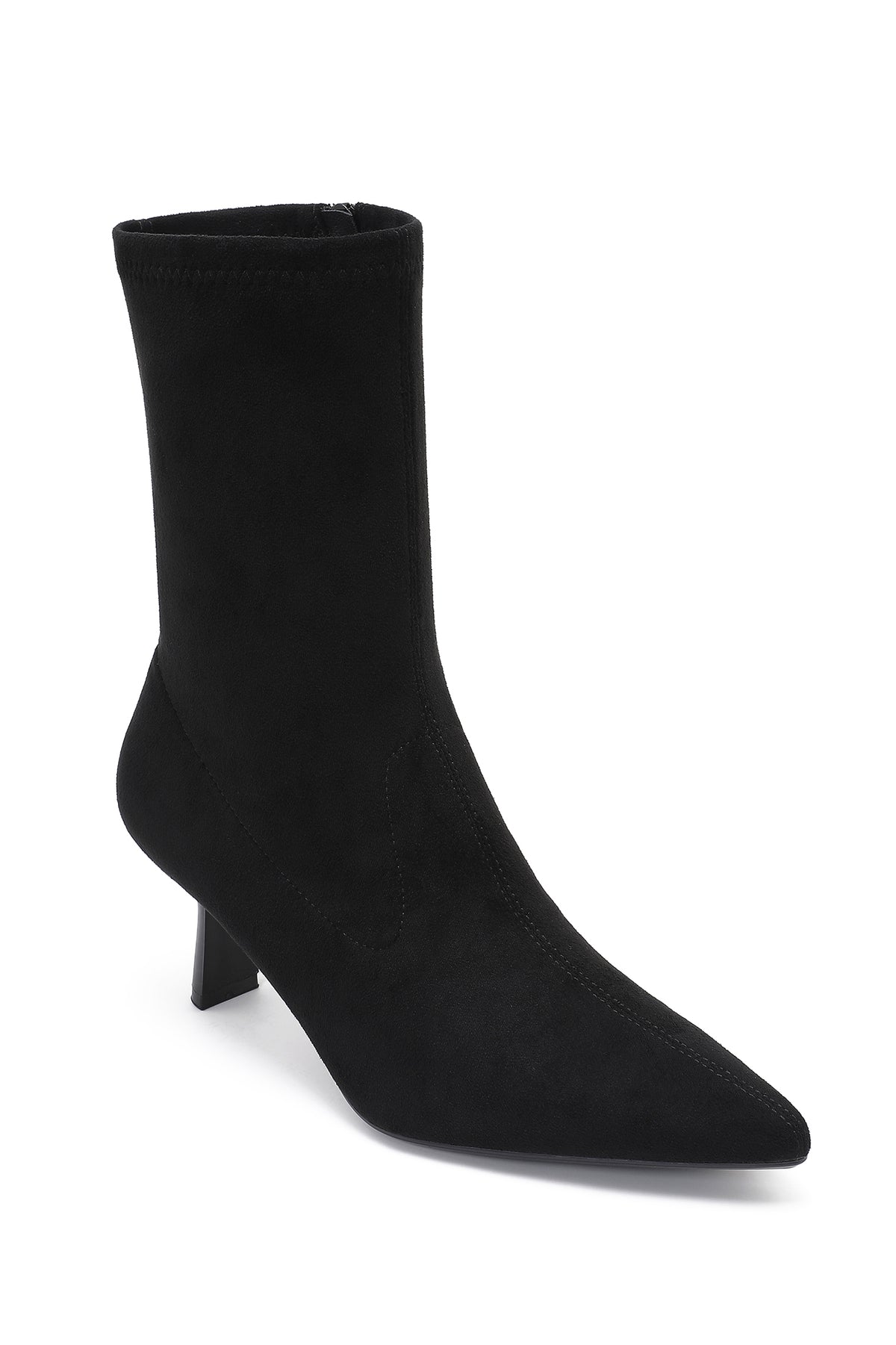 Philipa Black Suedette Sock Boots