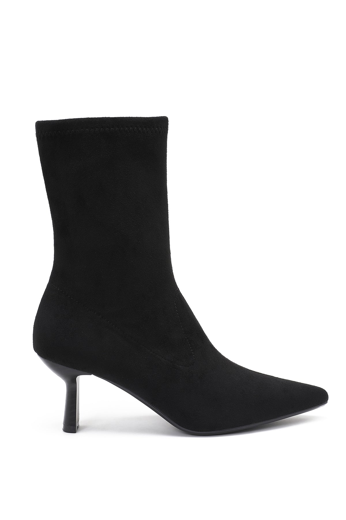 Philipa Black Suedette Sock Boots