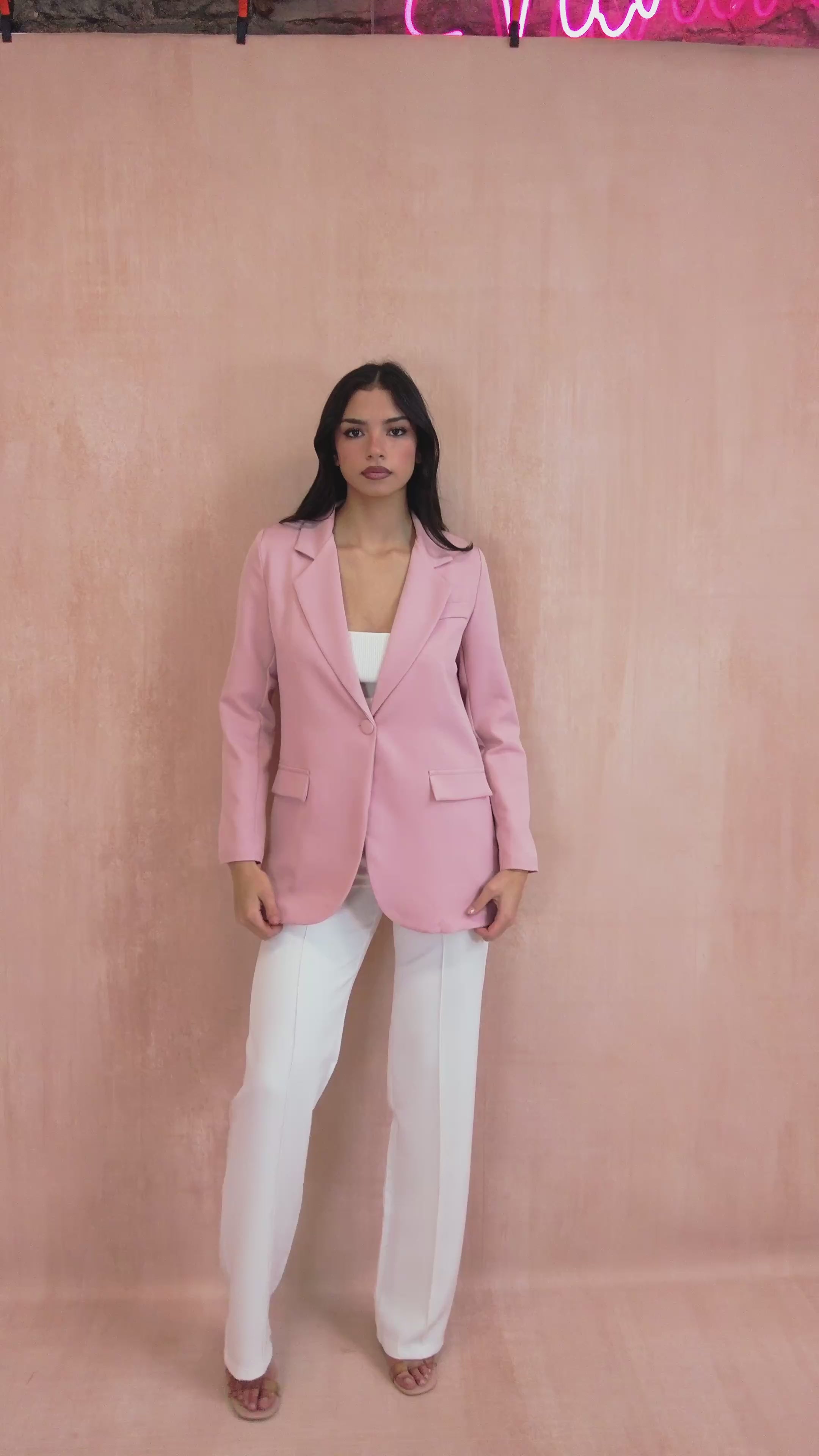 Aoibhe Pink Single Breasted Blazer
