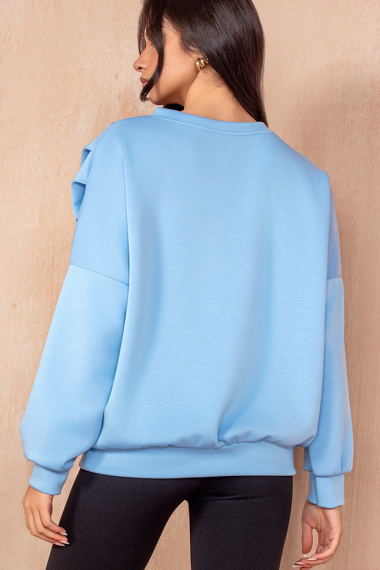 Priscilla Blue Oversized Sweatshirt