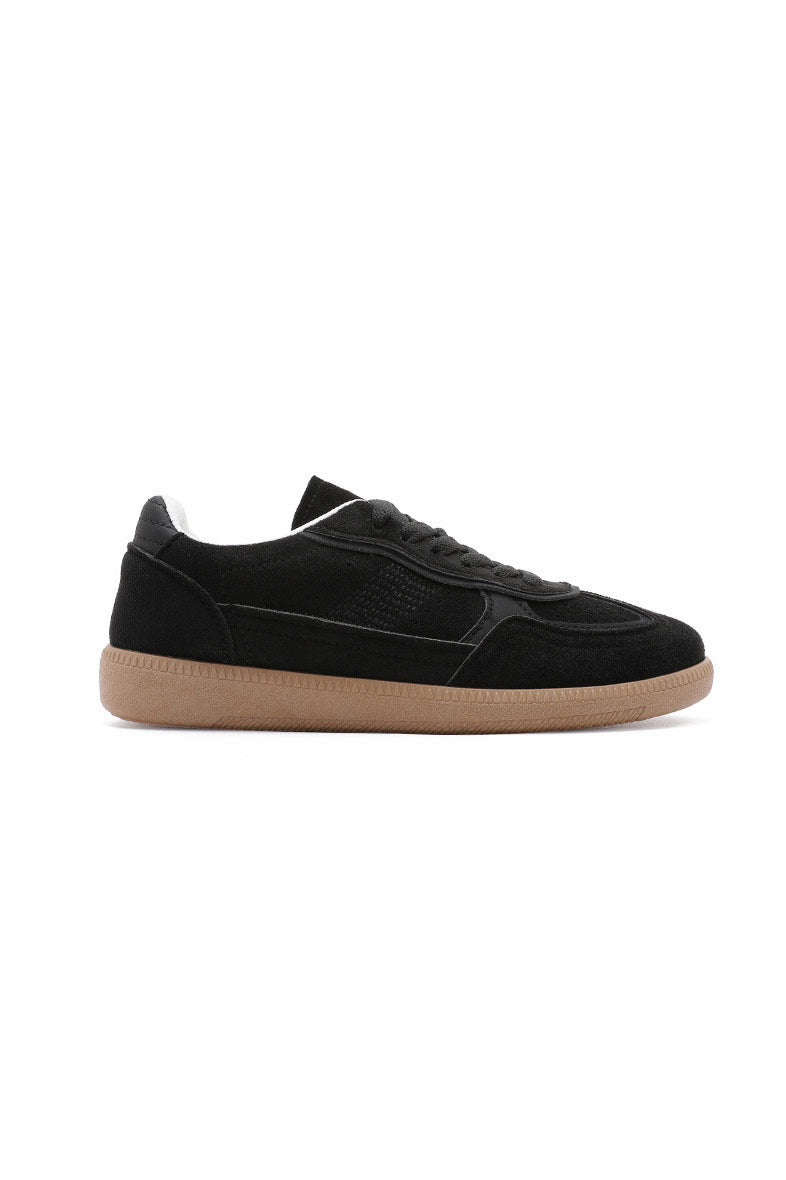 Ravi Black Suedette Trainers