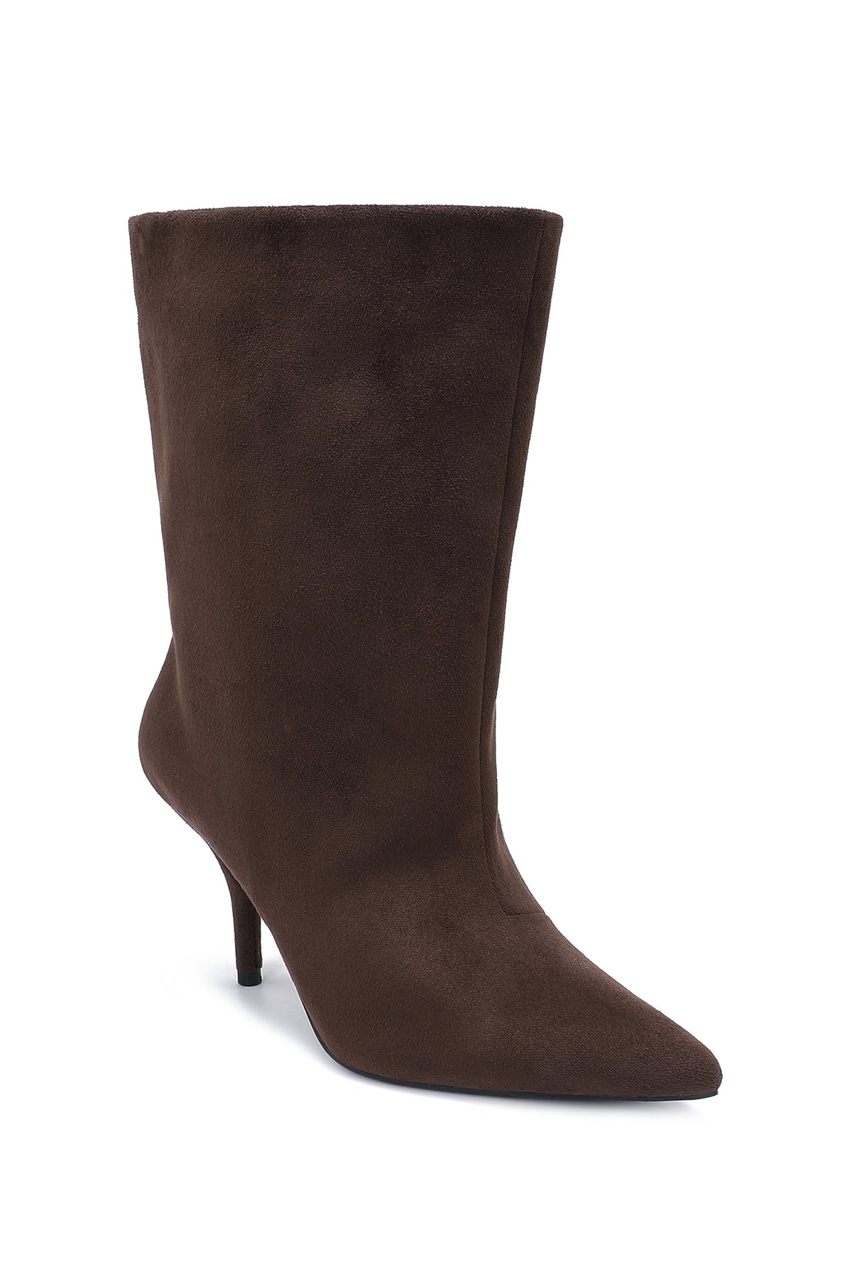 Rayne Chocolate Suedette Wide Slouch Ankle Boots