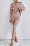 Regan Dusty Pink Knit Trouser Co Ord