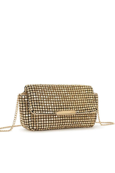 Regulus Gold Diamante Detachable Chain Bag