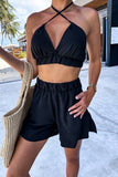 Rosa Black 3 Piece Shorts Set