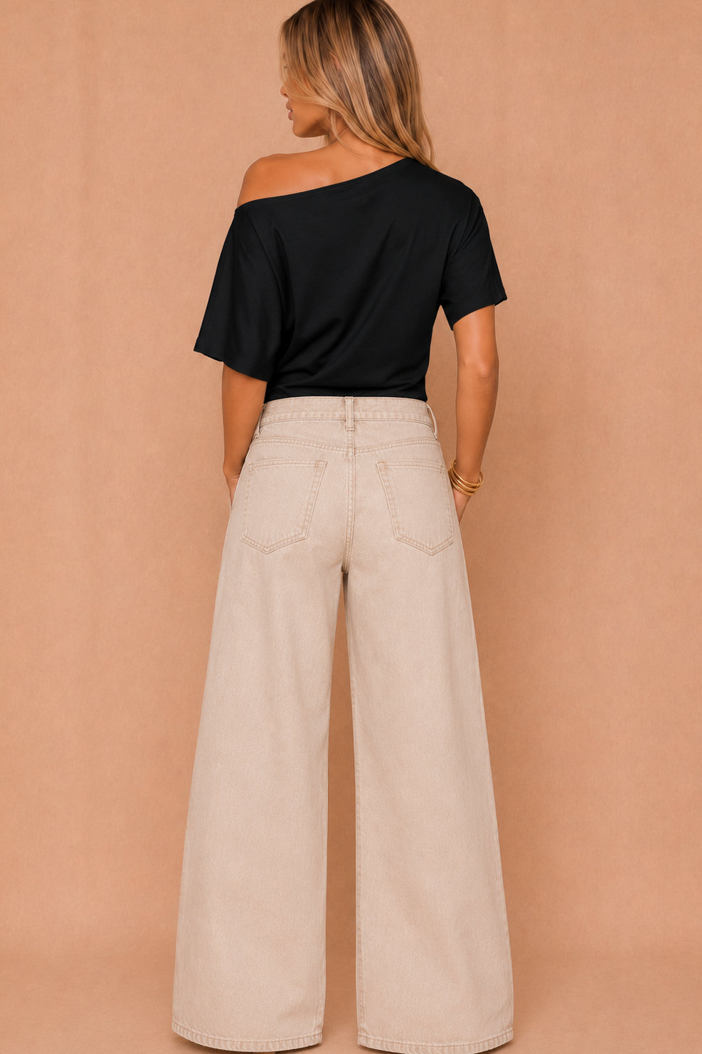 Roselyn Black Batwing Bodysuit