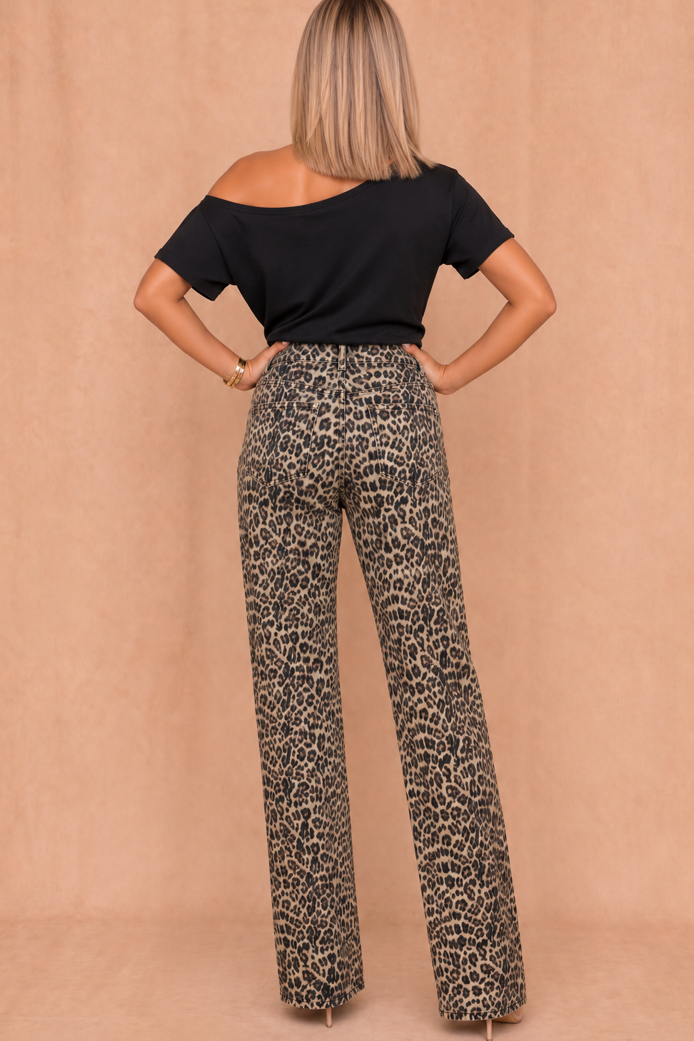 Rue ONLY Leopard Print Straight Leg Jeans