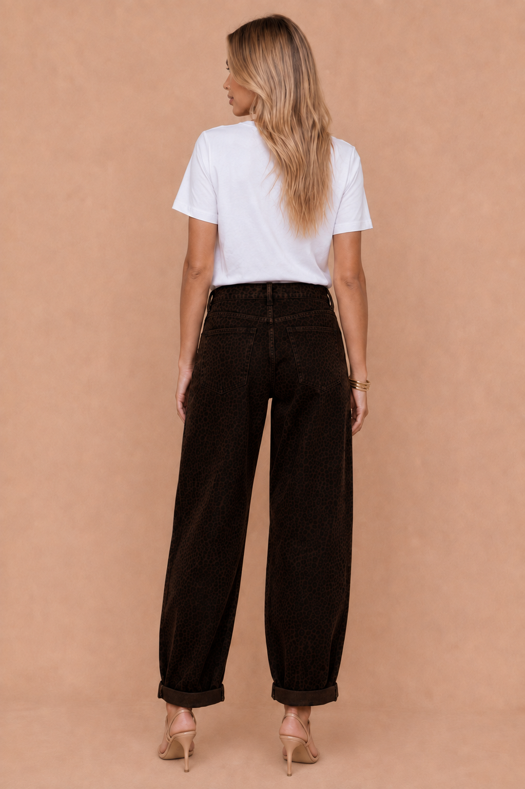 Sammy Leopard Print Balloon Fit Jeans