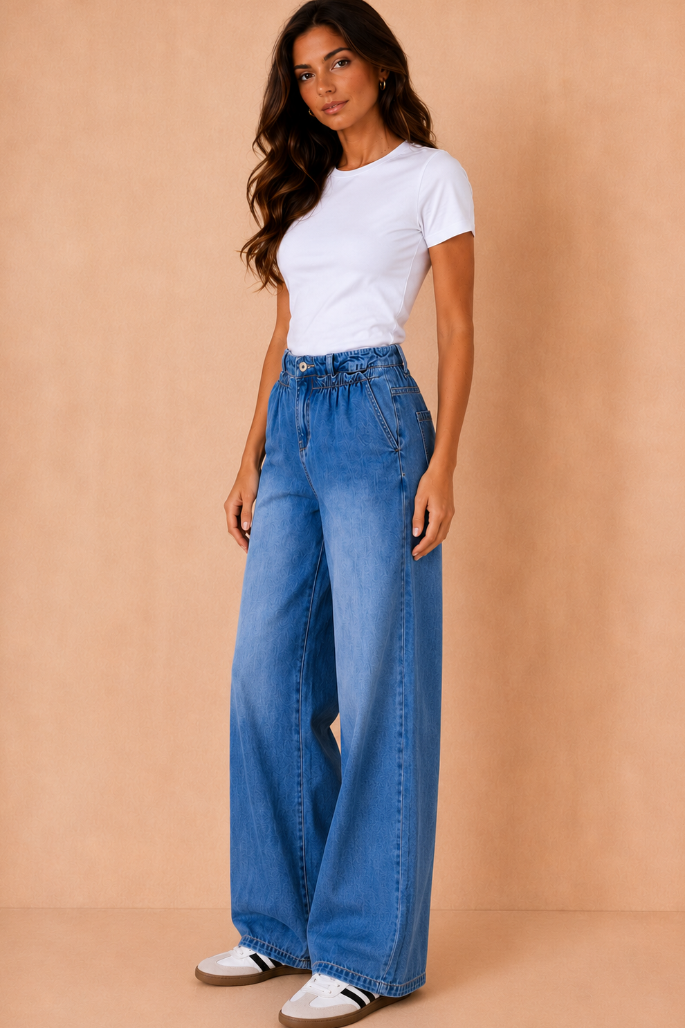 Selena Blue Wide Leg Jeans