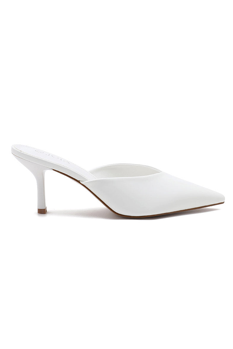 Shauna White PU Heels