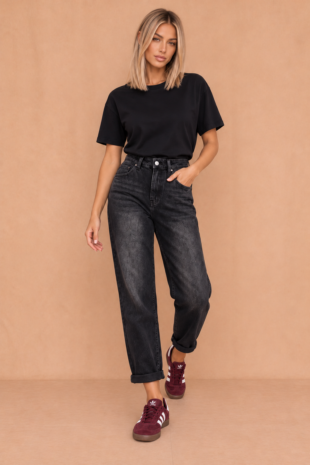 Shay Black Denim Mom Jeans