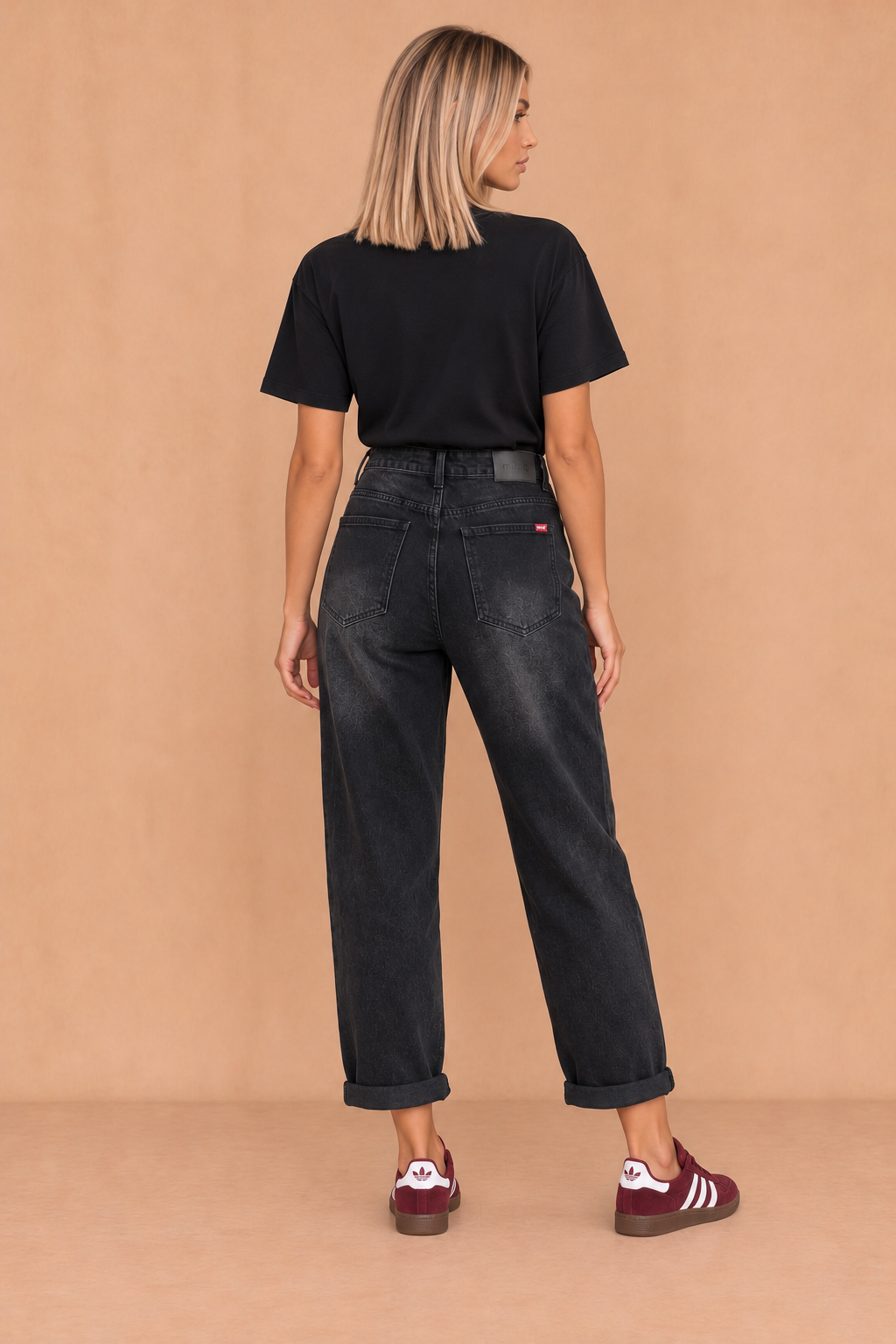 Shay Black Denim Mom Jeans