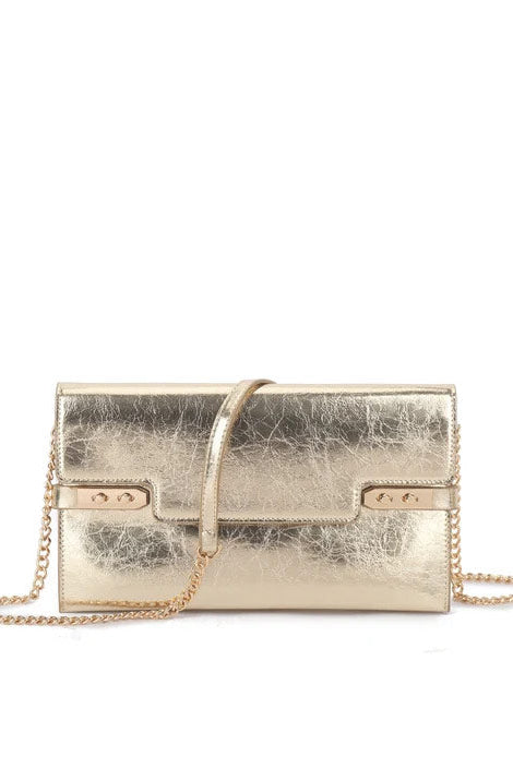 Sirius Gold Patent Detachable Chain Bag