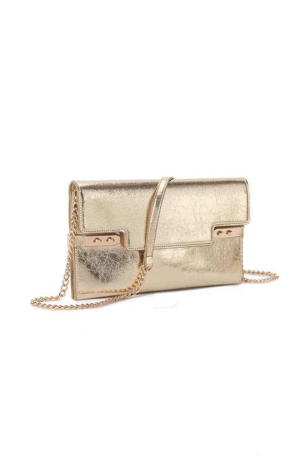 Sirius Gold Patent Detachable Chain Bag
