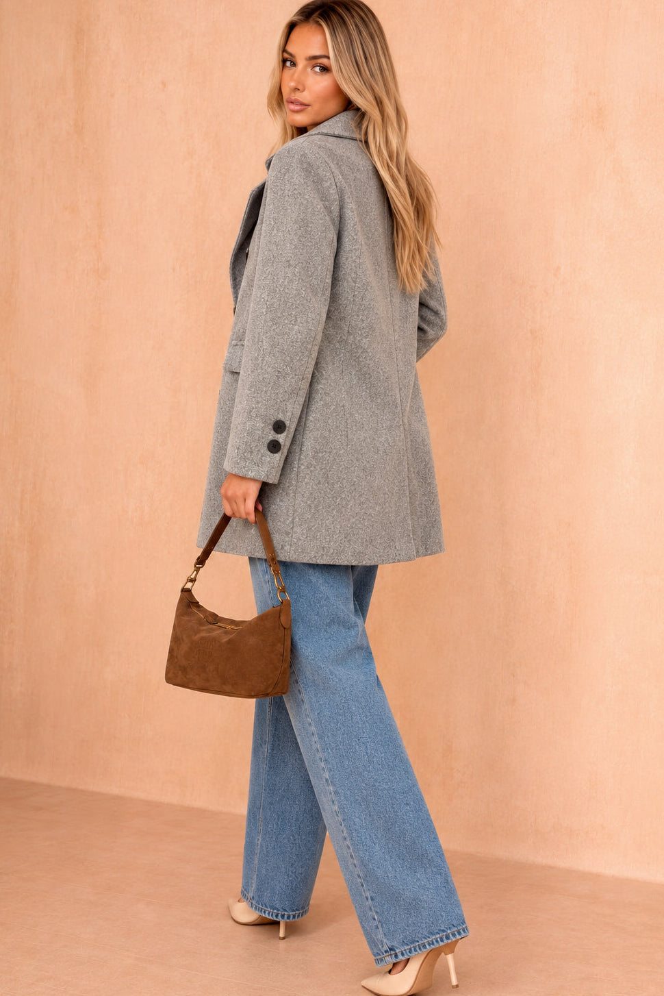 Sofia Grey Longline Coat