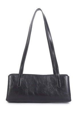 Sol Black Faux Leather Shoulder Bag