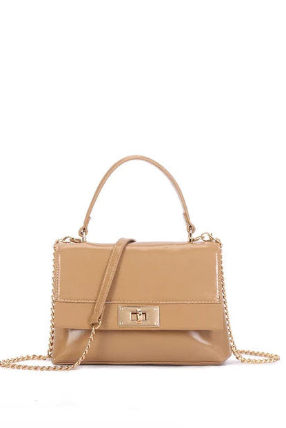Spica Nude Faux Leather Grab Bag