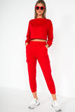 Stephanie Red Jogger Co Ord
