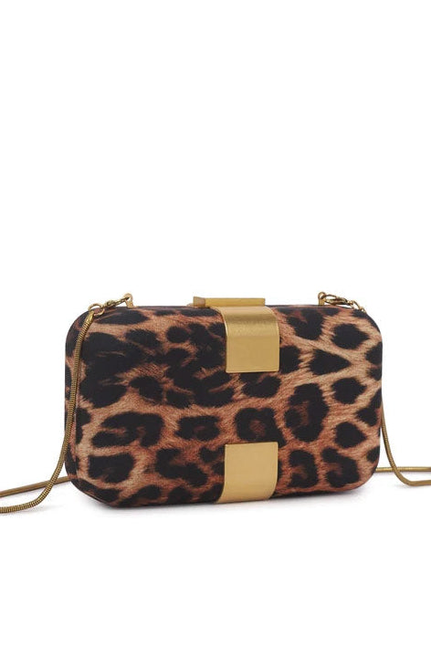 Tarak Leopard Print Detachable Chain Bag