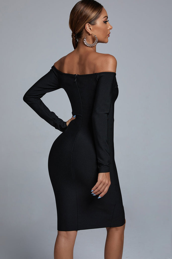 Terra Black Bardot Dress