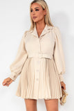 Terry Stone Belted Shirt Dress