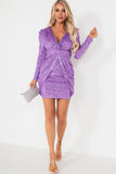 Violeta Purple Sequin Dress