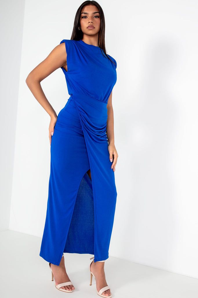 Yulianna Royal Blue Sleeveless Maxi Dress