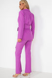 Zaylee Purple Blazer Co Ord