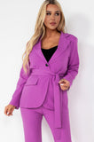 Zaylee Purple Blazer Co Ord
