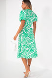 Adalynn Green Abstract Print Dress