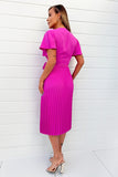 AX Paris Kylie Pink Pleated Dress