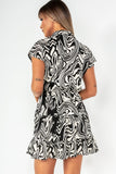 AX Paris Omrya Black Printed Smock Dress